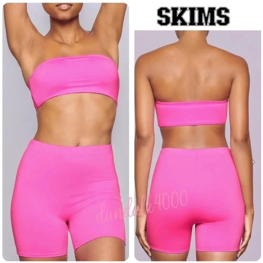 SKIMS Pink Swim Shorts